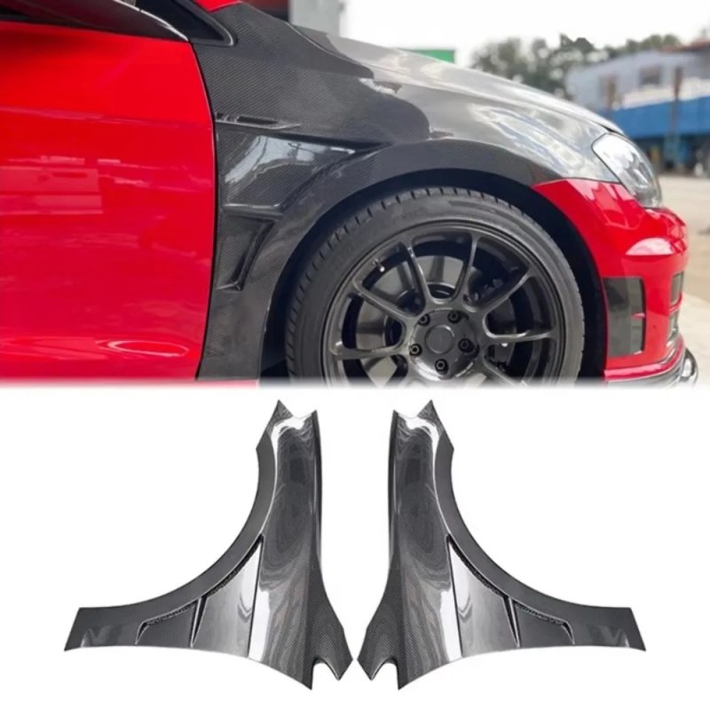 For  Vw Golf 7 Mk7 Mk7.5 Carbon Fiber Fender for Golf 7 7.5 Gti Car Side Bumper Fender